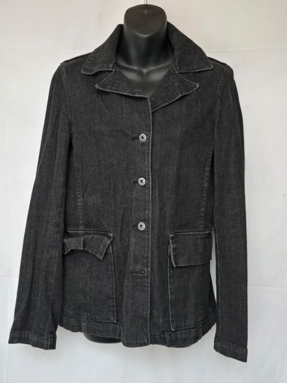 Sung Sport Denim Jacket – Size 8 – Dark Charcoal